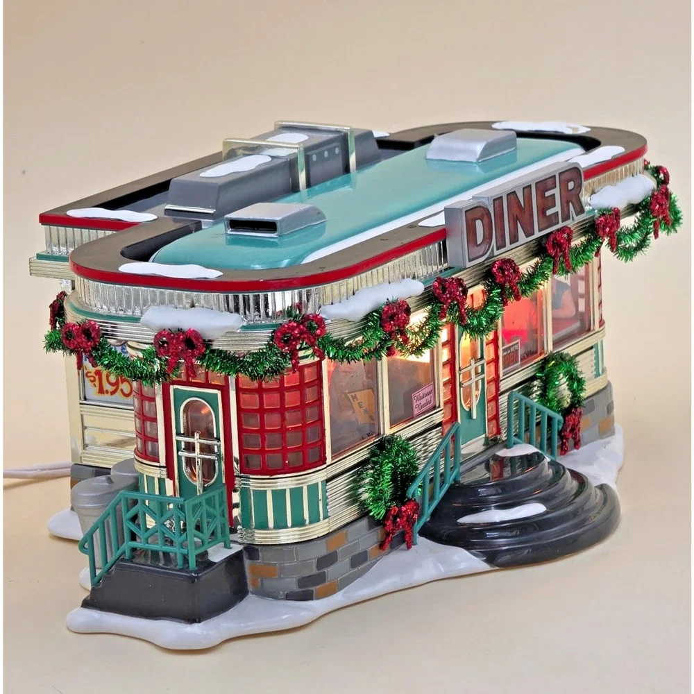Department 56 Snow Village Shelly's Diner 1999 Illuminated 56.55008 Original Box